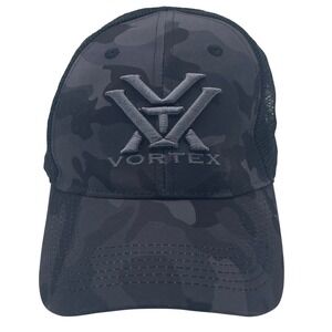 Vortex Camo Mesh Trucker Hat Baseball Cap‎ OSFM Gray Black Adjustable